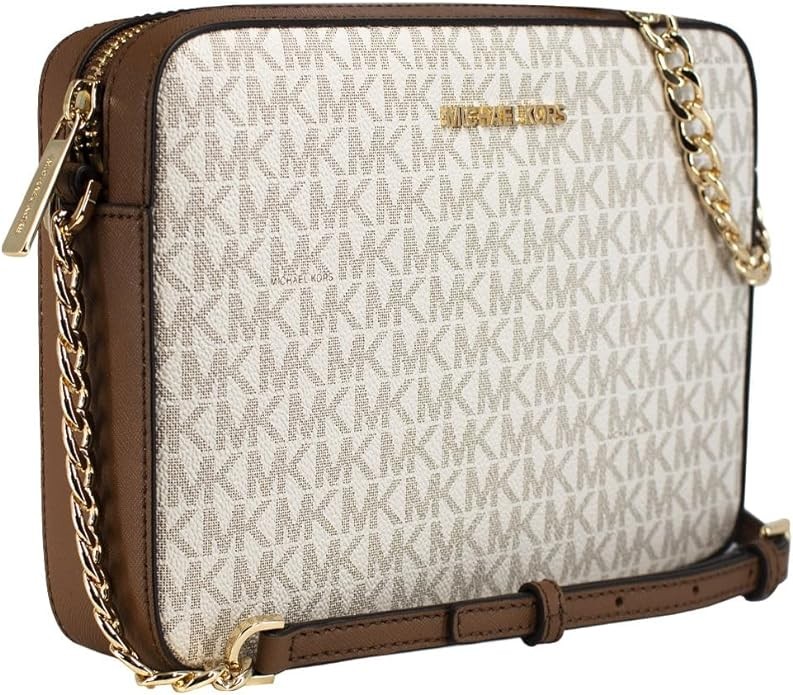 Michael Kors Women's Jet Set Item Lg Crossbody, Vanilla 2019, One Size