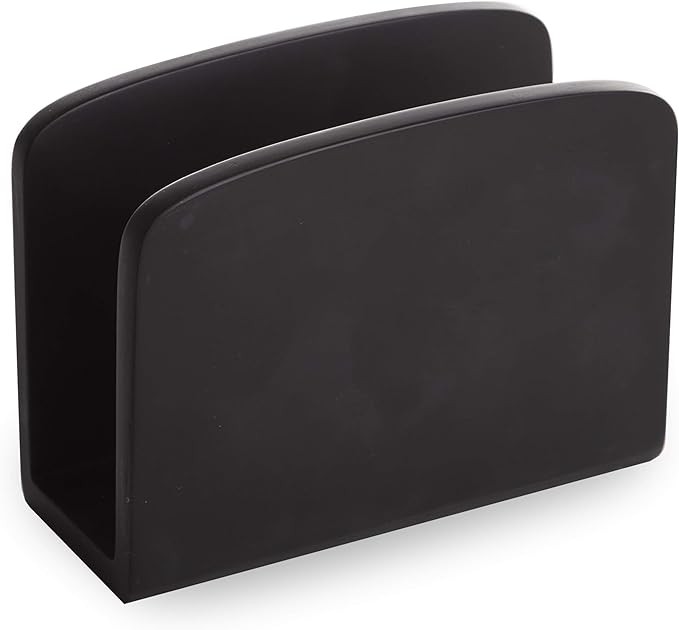 BINO | Napkin Holder, Black | Napkin Holders for Tables | Napkin Holders for Kitchen | Napkin Dispenser for Dinner Table Napkins | Marble Napkin Holder | Black Napkin Holder | Modern Kitchen Accessory
