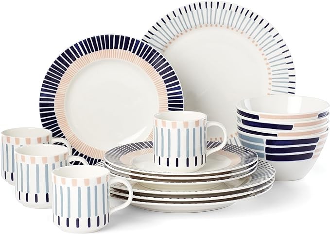 Kate Spade New York Brook Lane 16-Piece Set, 22.00 LB, Blue