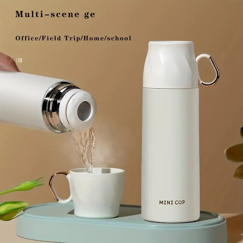 1pc Stainless Steel Thermal Cup, With Gift Box Set, Double Layer Leakproof Insulated Water Bottle, Keeps Hot And Cold Drinks For Hours, Suitable For Cycling, Backpacking, Office Or Car, School, Party,